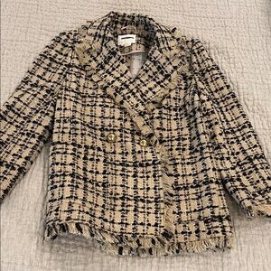 Kate Spade Black and Tan Tweed Blazer